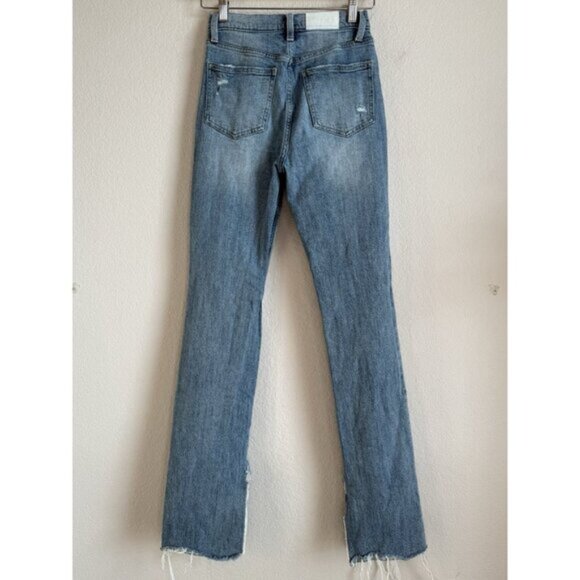 PISTOLA Colleen Slim Boot High Rise Women’s Size 25 Raw Hem Side Slit‎ Slimming - Picture 10 of 16